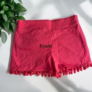 ❤️Pom Pom Trim Hot pink Women's Shorts EUC